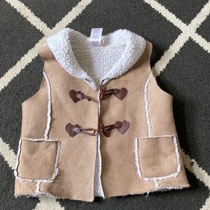 Little girls Sherpa lined vest